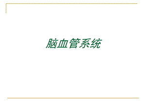 最新脑血管系统、脑室ppt课件PPT文档.ppt