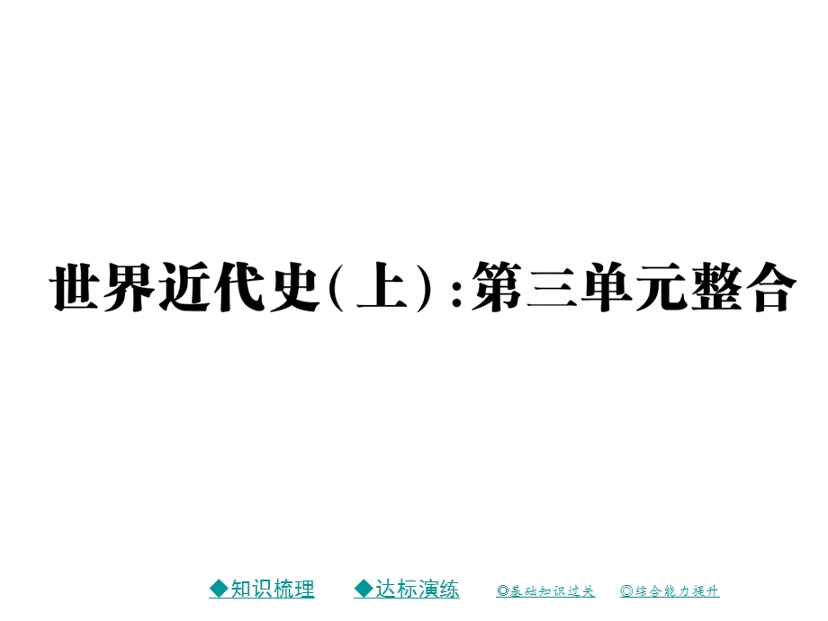 人教部编版九年级历史上册作业课件：第七单元 单元整合(共14张PPT).pptx_第1页