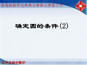 最新山东省东平县斑鸠店镇中学数学(青岛版)九年级上册课件..ppt