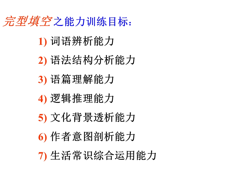 最新英语课件09年高考英语完形填空答题技巧及训练..ppt_第2页