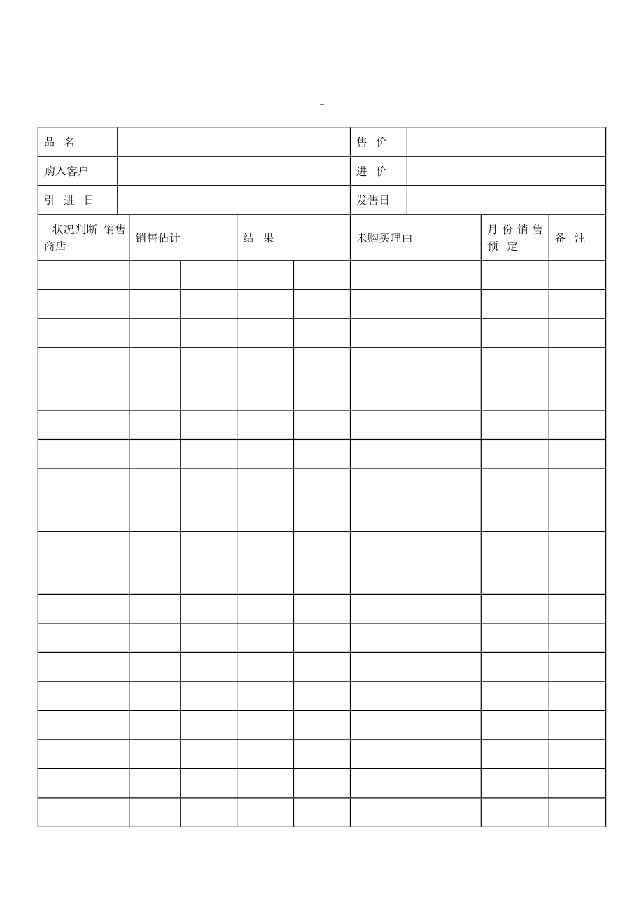 销售管理诊断系列表格表格模板、doc格式.doc_第2页