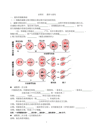 必修2学业水平知识清单及练习.doc