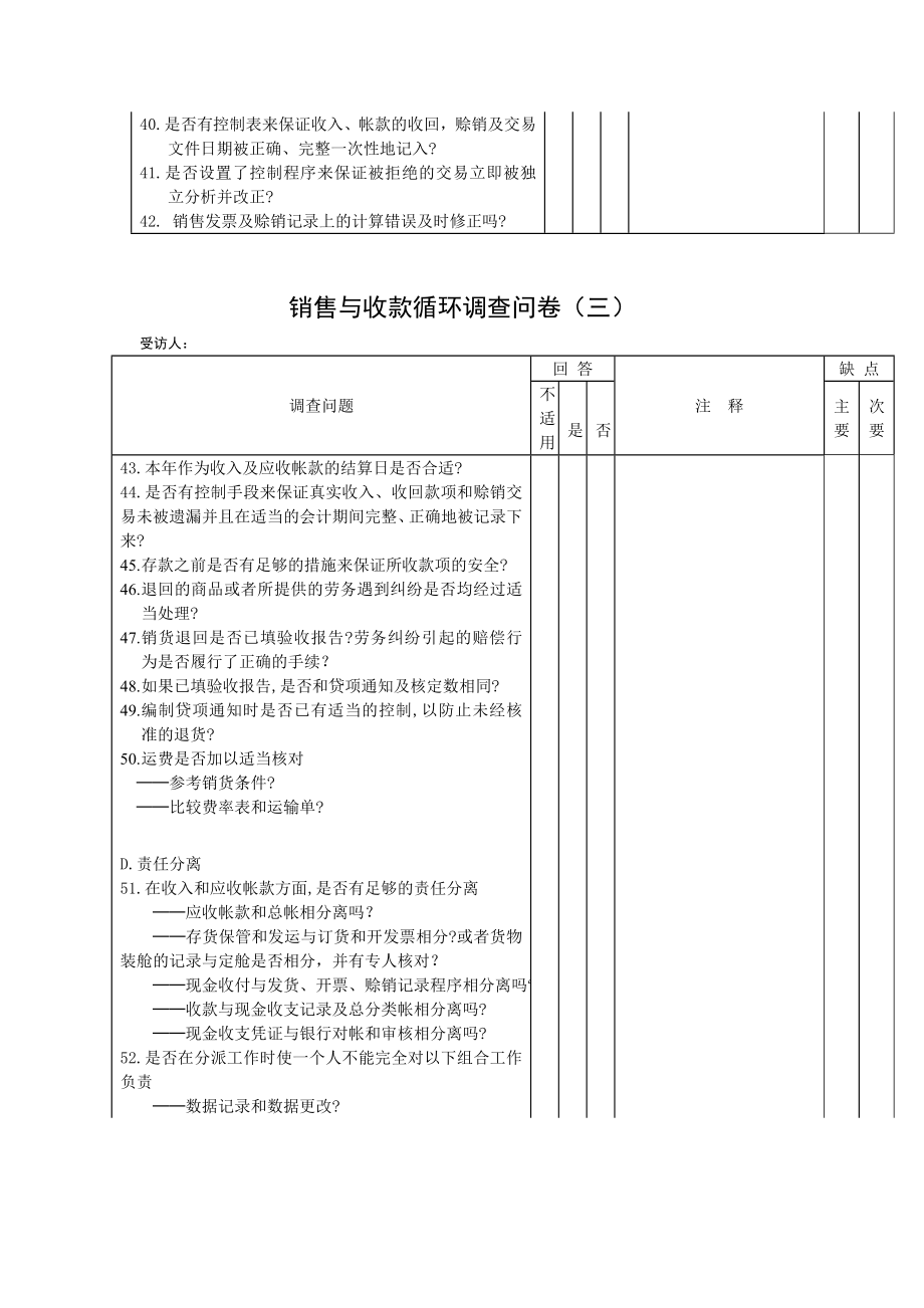 销售与收款循环问卷表格模板、doc格式.doc_第3页