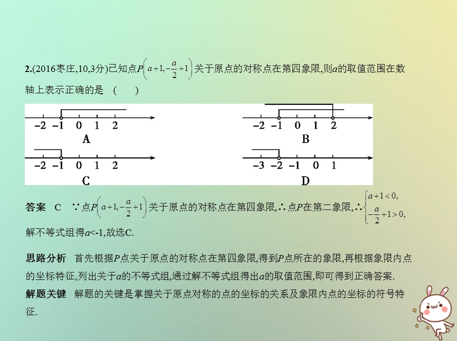 山东专版中考数学总复习第三章变量与函数3.1位置的确定与变量之间的关系试卷部分课件.pptx_第2页