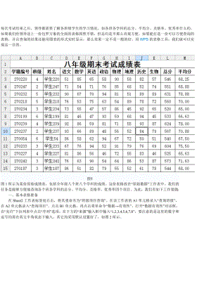 用表格分析学生成绩.doc