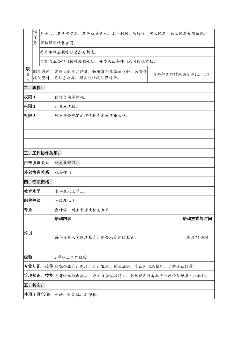 销售及税务岗位说明书.doc_第2页