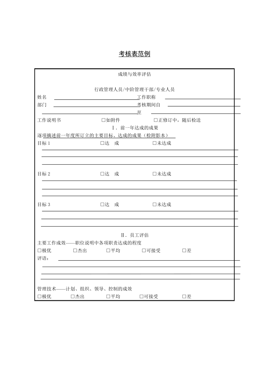 考核表范例word模板.doc_第1页