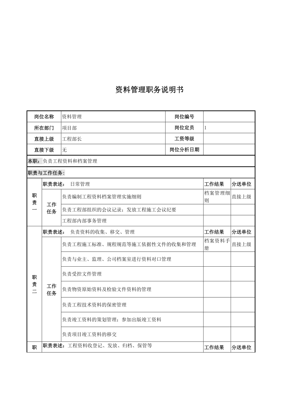 资料管理岗位说明书.doc_第1页