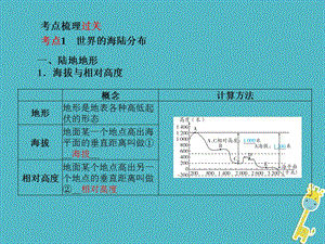 山东省青岛市中考地理七上第2章地球的面貌第3课时世界的地形与等高线地形图课件.pptx