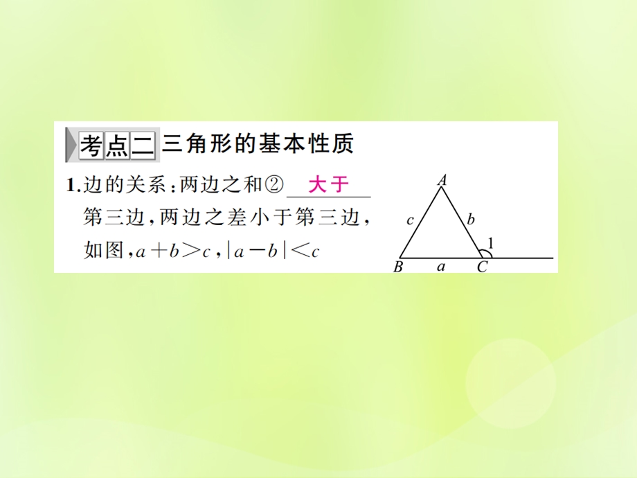 中考数学总复习基本图形一第18讲三角形与全等三角形讲本课件.pptx_第3页