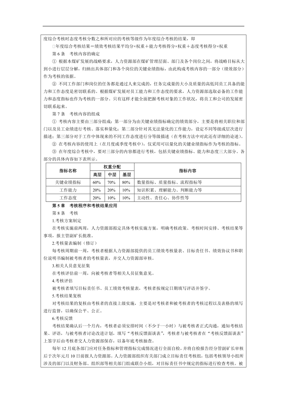 煤炭企业绩效考核制度.doc_第3页