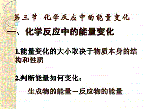 最新化学化学反应中的能量变化(大纲版第一册)课件..ppt