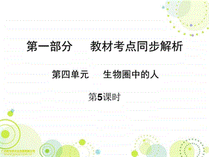 最新广东省中山市人教版初中生物中考精美复习课件 第(14)..ppt