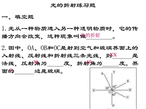 最新光的折射练习题浙教版..ppt