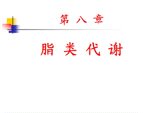 最新生物化学第八章脂代谢PPT课件..ppt