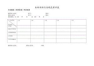 负荷专职行为规范考评表格.doc