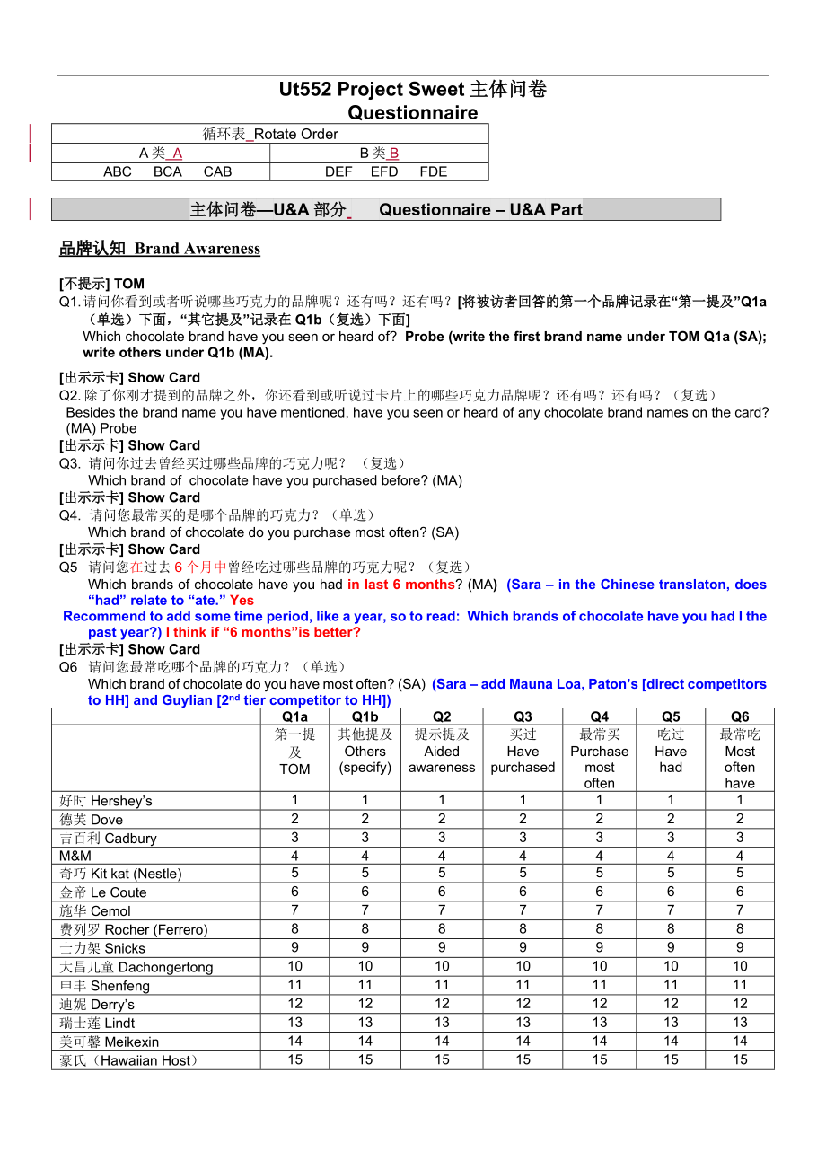 全面而专业的市场调查问卷设计巧克力为例.doc_第1页