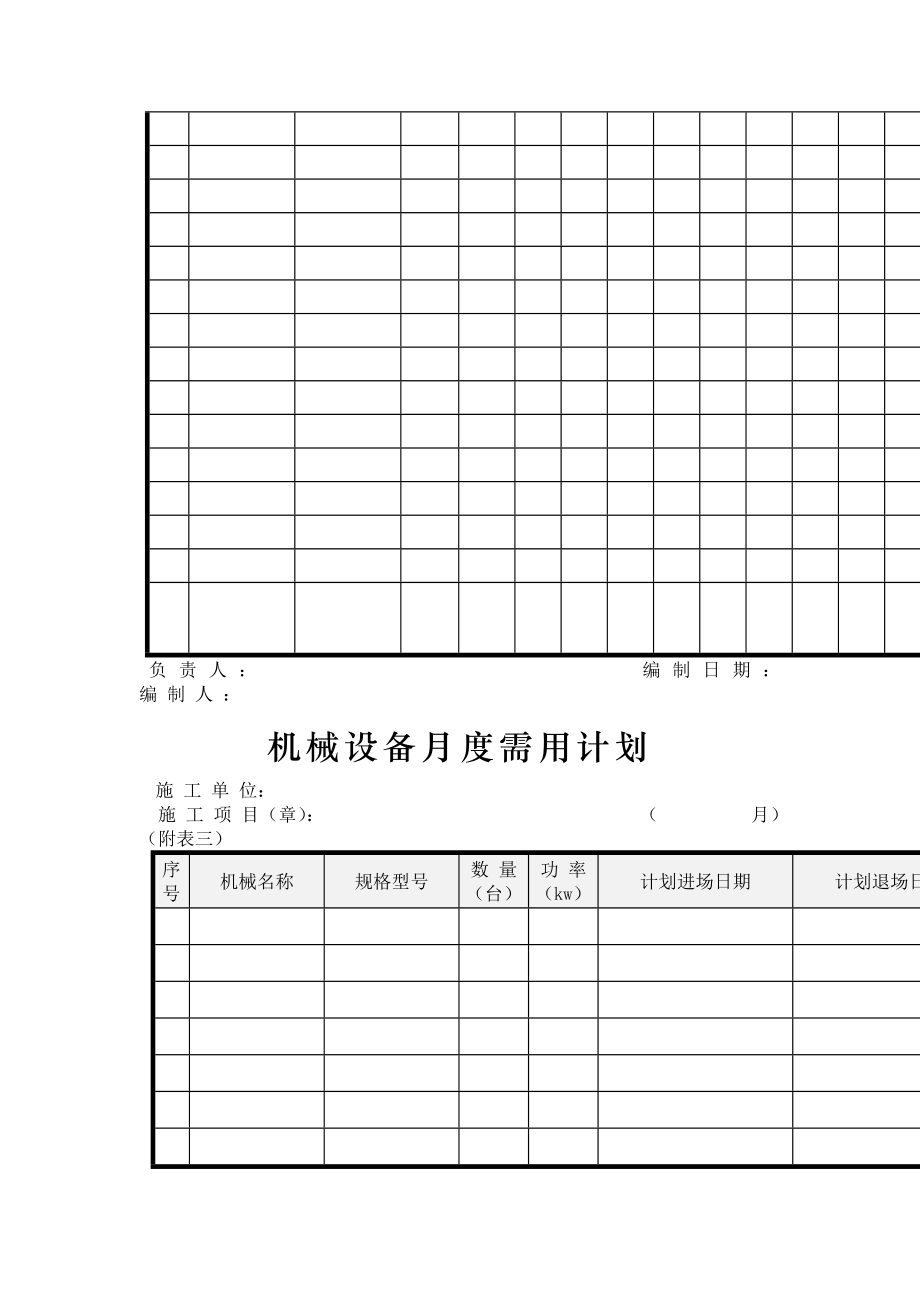 项目经理部机械设备表格表格模板、doc格式.doc_第2页