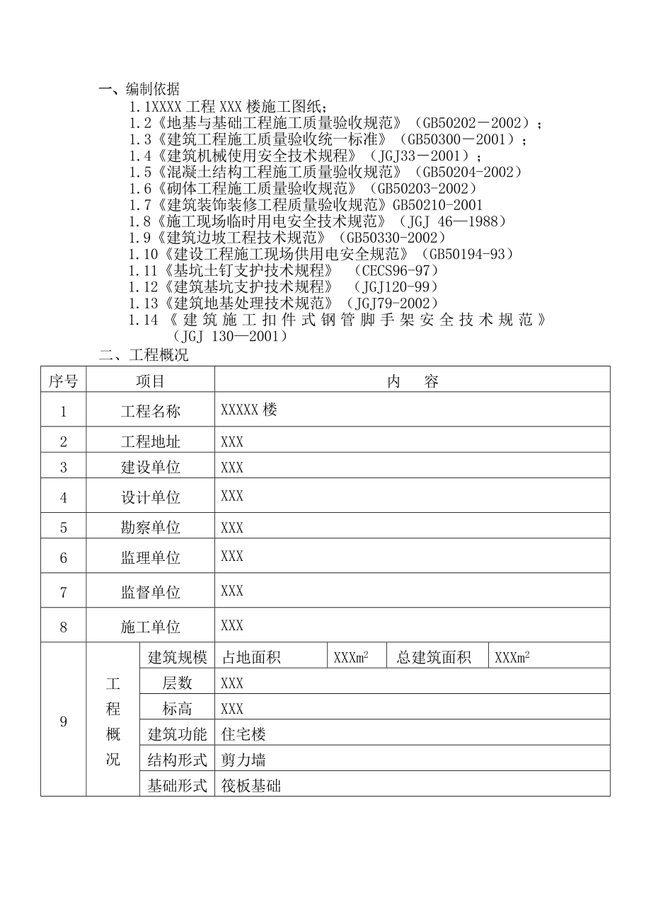 高层雨季施工方案(土方开挖、基坑支护、基坑排水、钢筋、模板等分项).doc_第2页