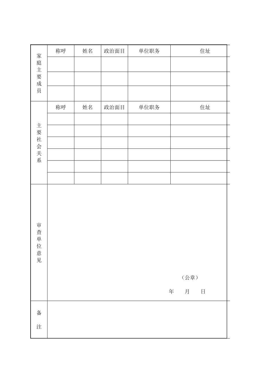 公务员招考政审表（空白）.doc_第2页