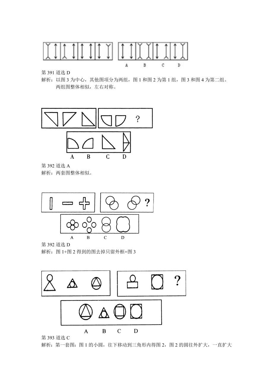 图形推理典型题例解析第391到444题.doc_第1页