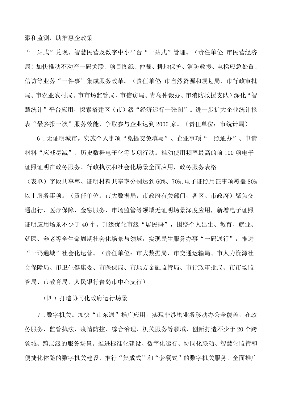 青岛市人民政府办公厅关于印发数字青岛2023年行动方案的通知.docx_第3页