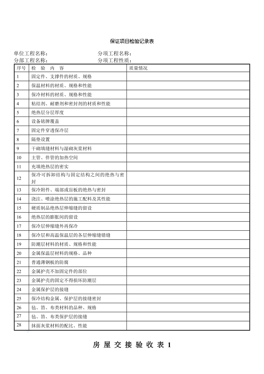 物业承接验收表格.doc_第1页