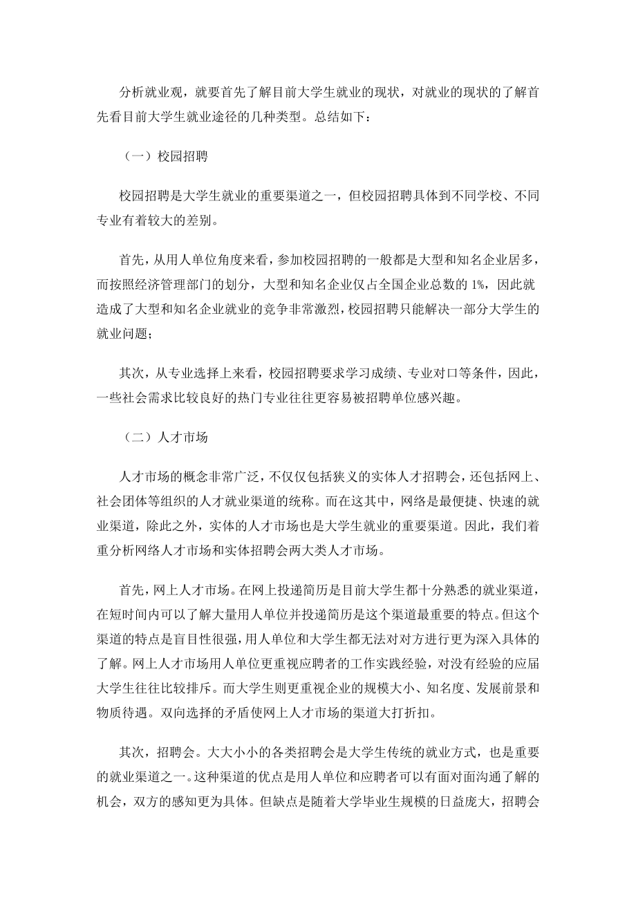 论当代大学生就业观毕业论文.doc_第2页