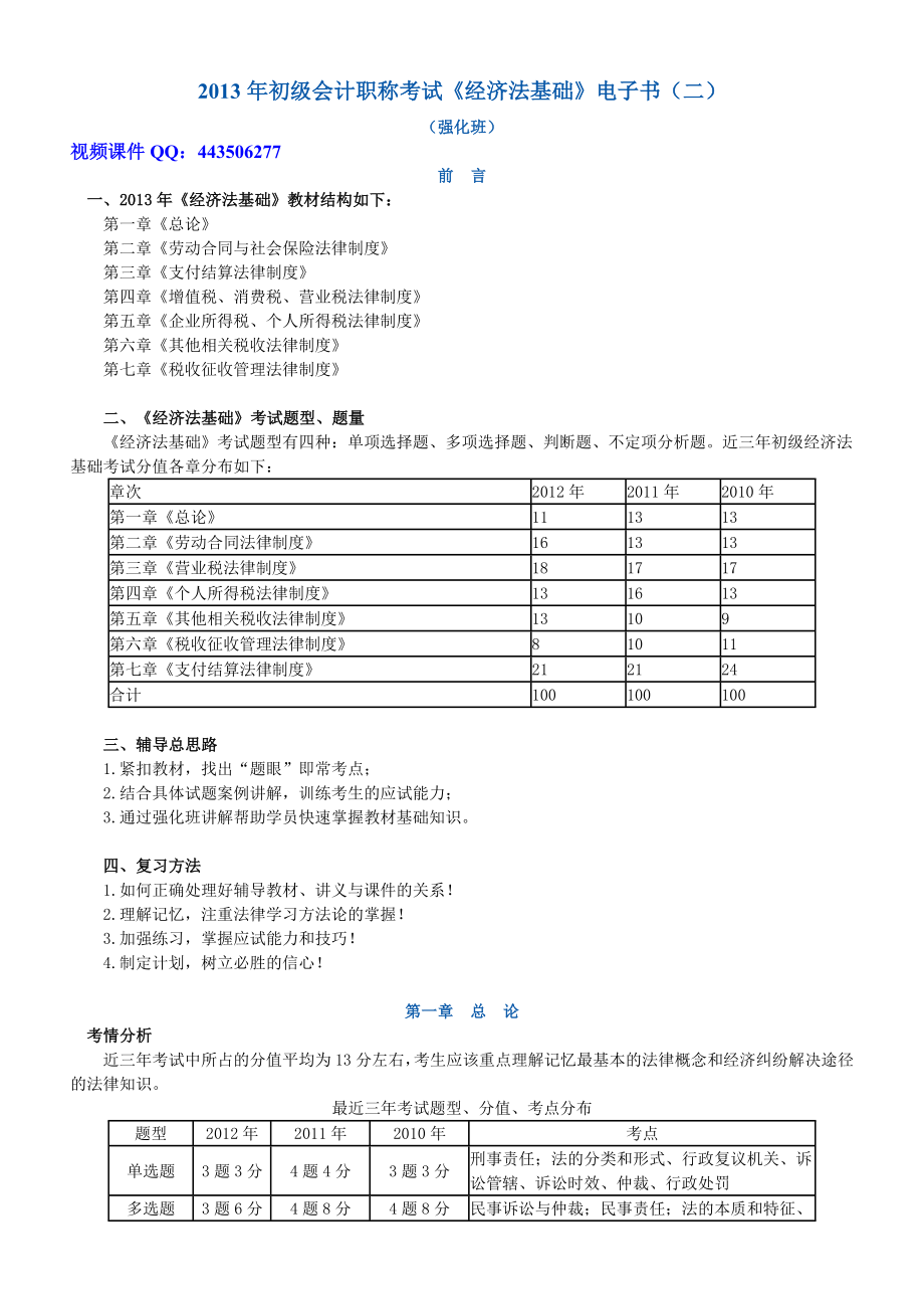 初级会计职称考试《经济法基础》电子书（二）.doc_第1页