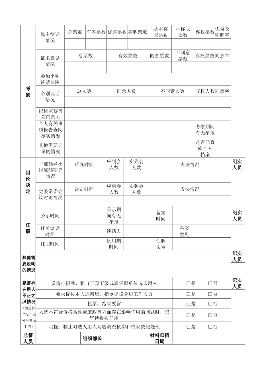 兰州大学处级领导干部选拔任用工作纪实表.doc_第2页