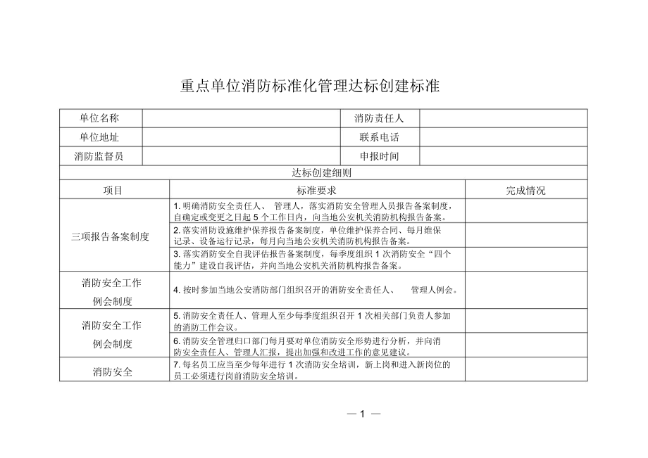 消防标准化管理达标创建标准细则.doc_第1页