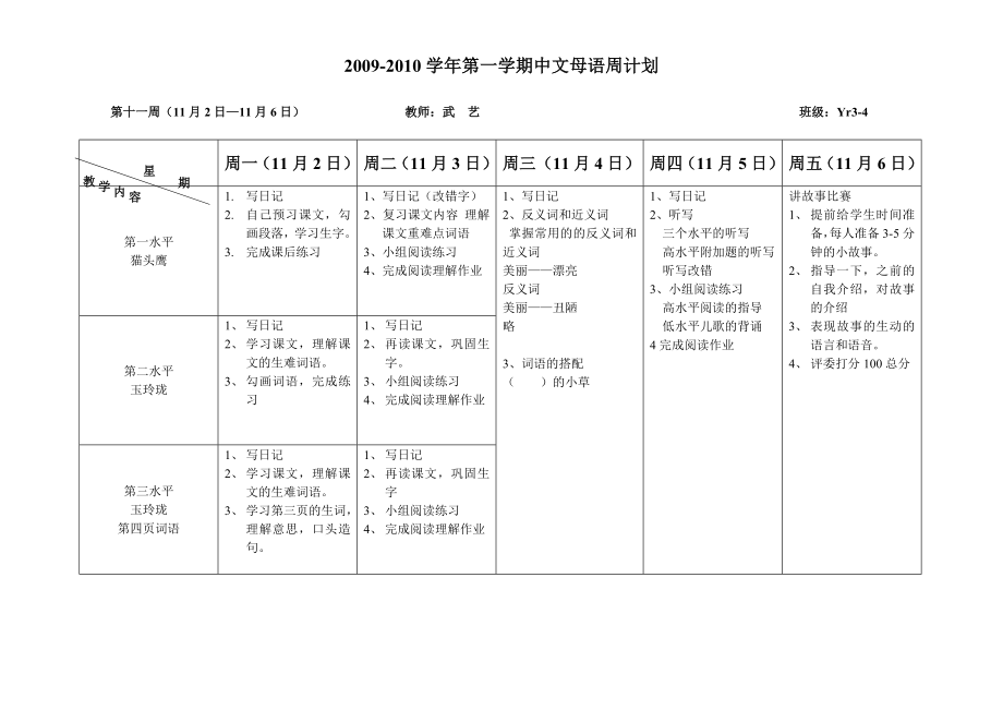 中文非母语IGCSE教学周计划.doc_第2页