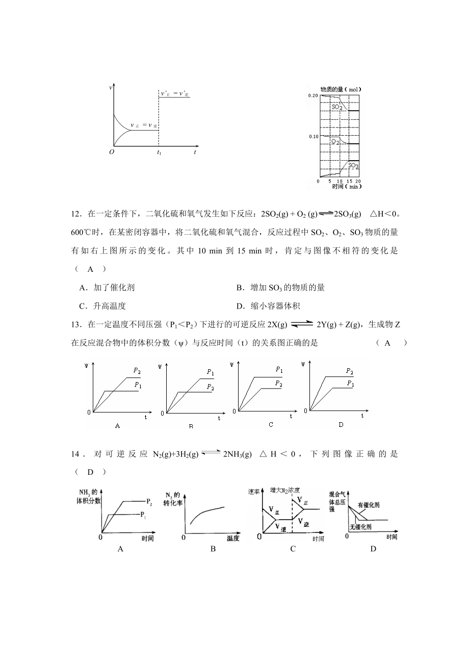 化学平衡移动习题精炼(含答案).doc_第3页