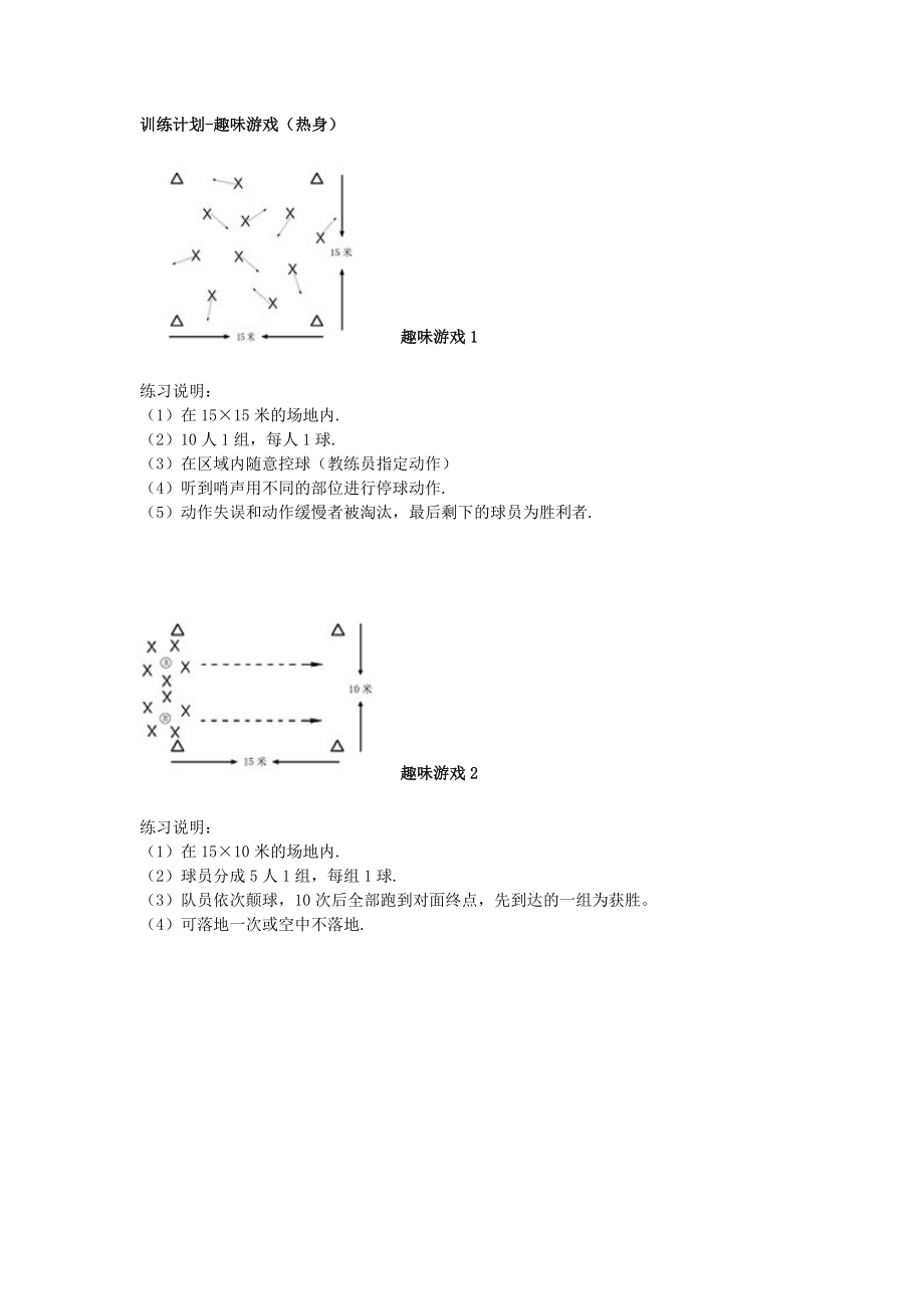 足球训练趣味游戏方法课件资料.doc_第1页