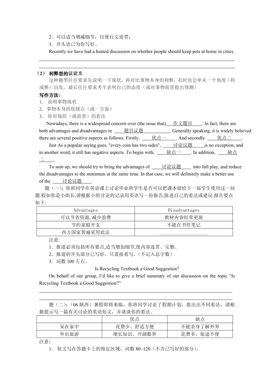 英语议论文模板及范文解析.doc_第2页