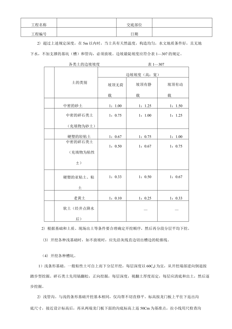 人工挖土技术交底记录.docx_第3页