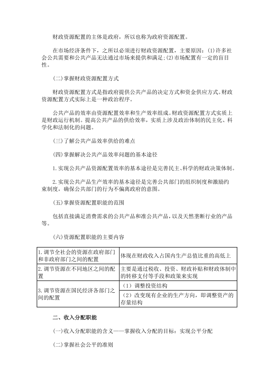 中级经济师考试 财政税收 课堂学习笔记与重要考点总结 掌握必过.doc_第3页