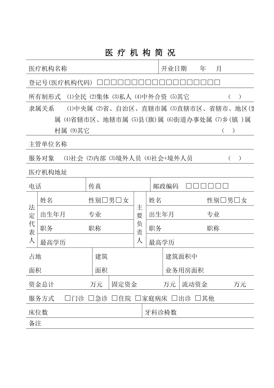 医疗机构执业登记申请书(最新).doc_第2页