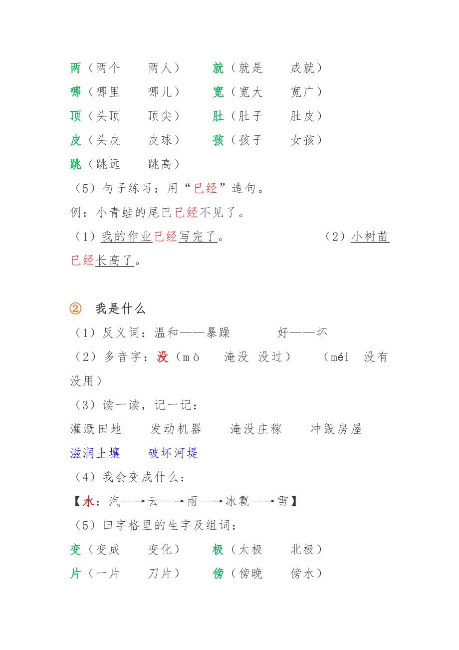 2020最新人教版小学二年级语文上册知识点归纳汇总.doc_第2页