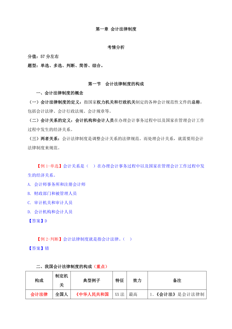 会计从业资格考试《财经法规与会计职业道德》精讲班讲义.doc_第3页