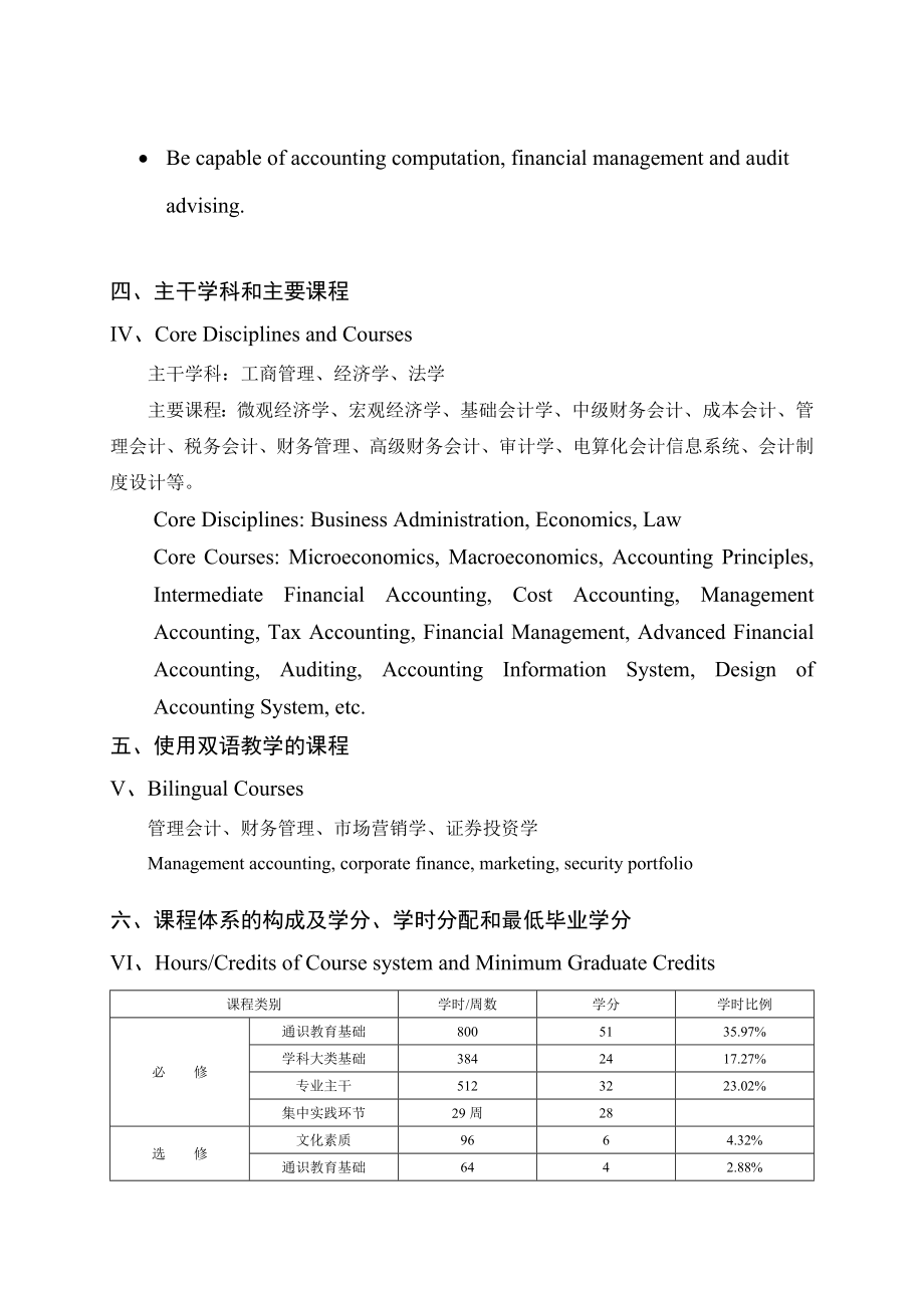 会计专业本科培养方案.doc_第3页