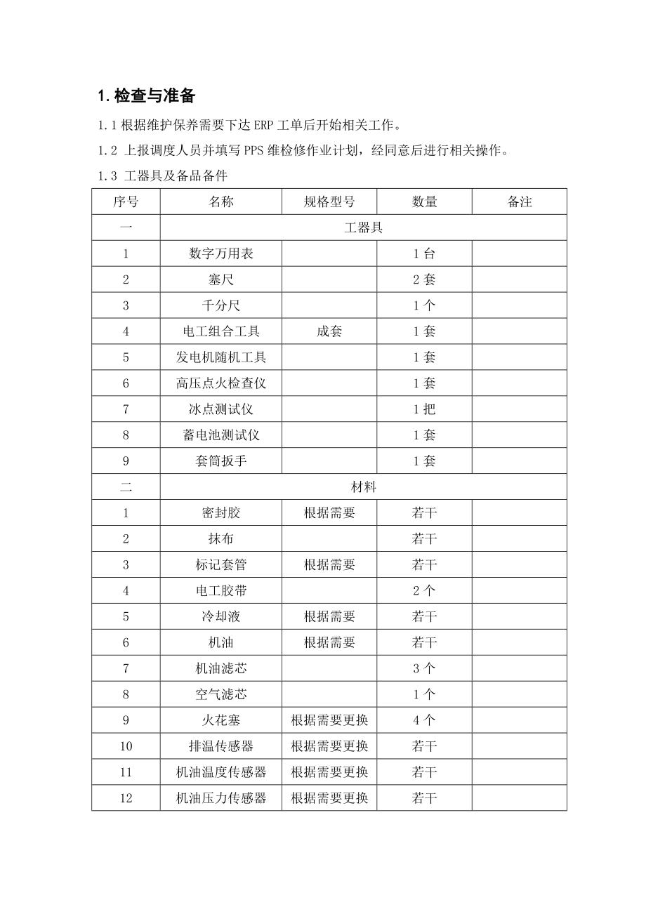 XX天然气发电机维护保养规范资料.doc_第2页