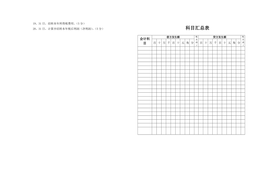 《会计模拟实训》考试试卷.doc_第2页