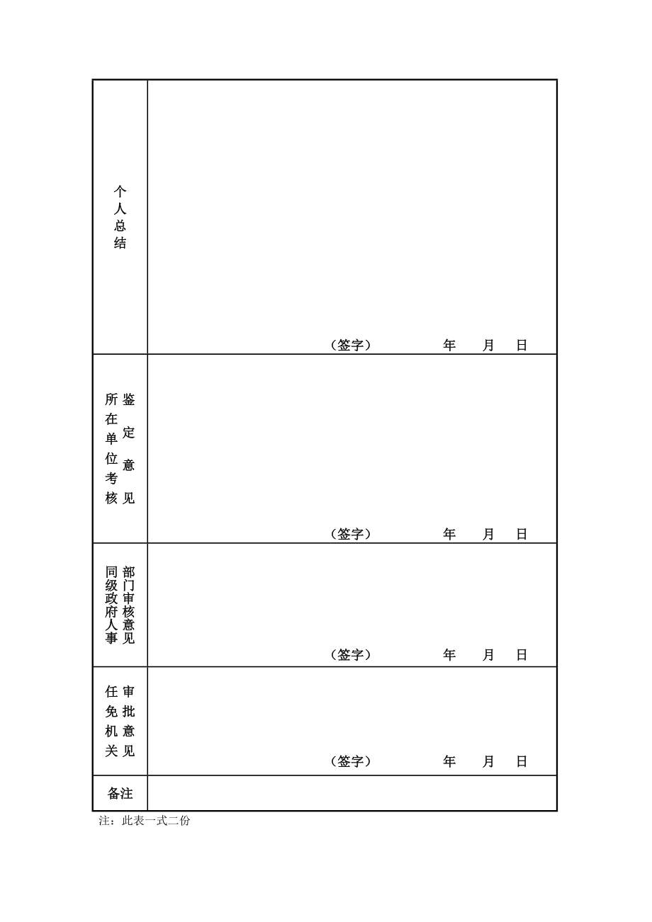 新录用参公单位工作人员任职定级审批表.doc_第2页