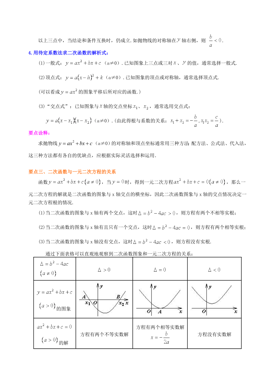 苏教版九年级下册数学[《二次函数》全章复习与巩固—知识点整理及重点题型梳理](基础).doc_第3页