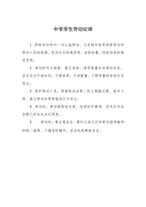 中学学生劳动纪律.docx