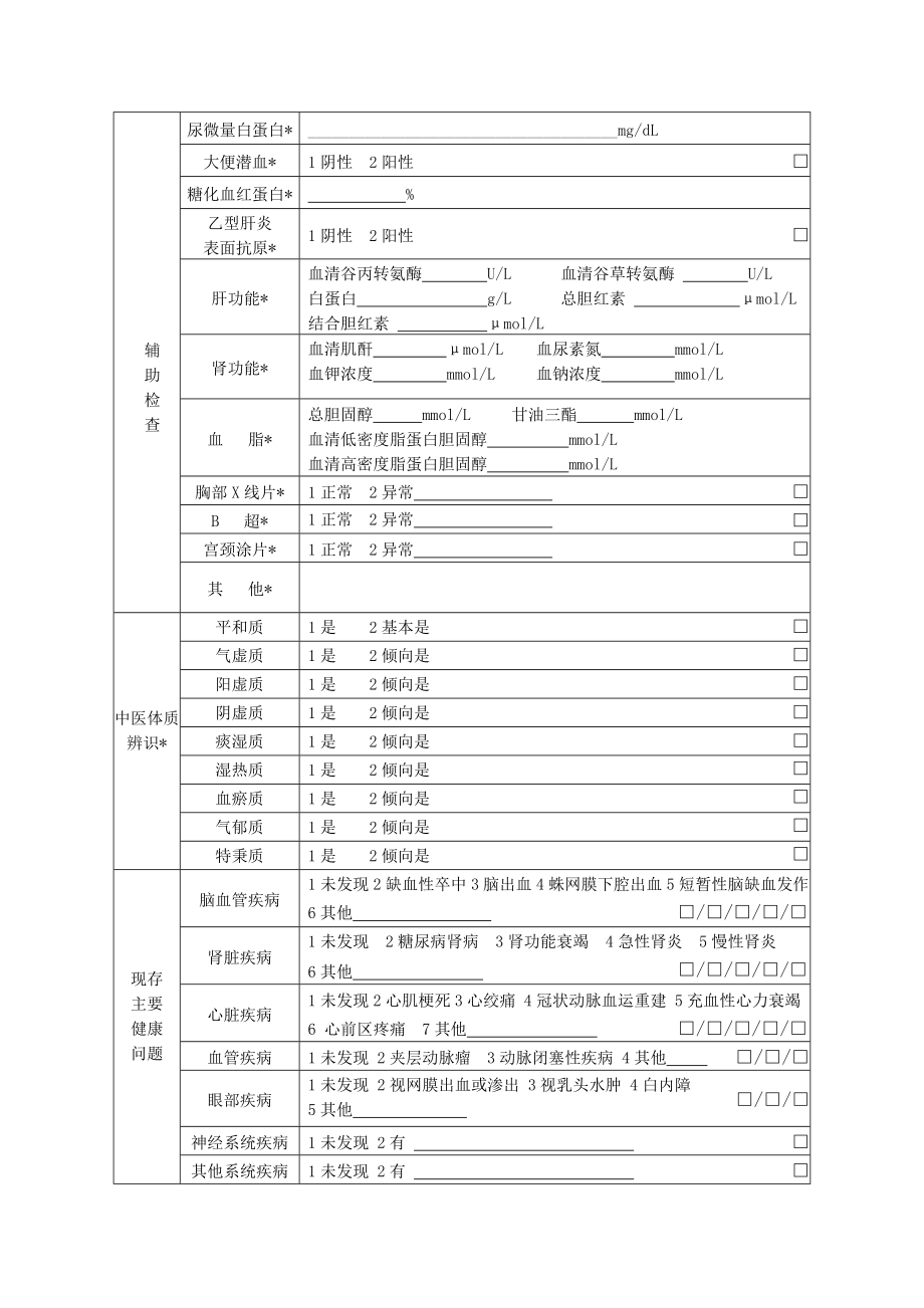 最新国家基本公共卫生老人健康体检表全套.doc_第3页