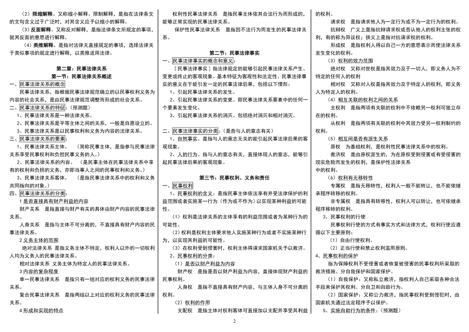 5973948870中央电大民法学期末重点考试小抄【微缩打印版】 .doc_第2页