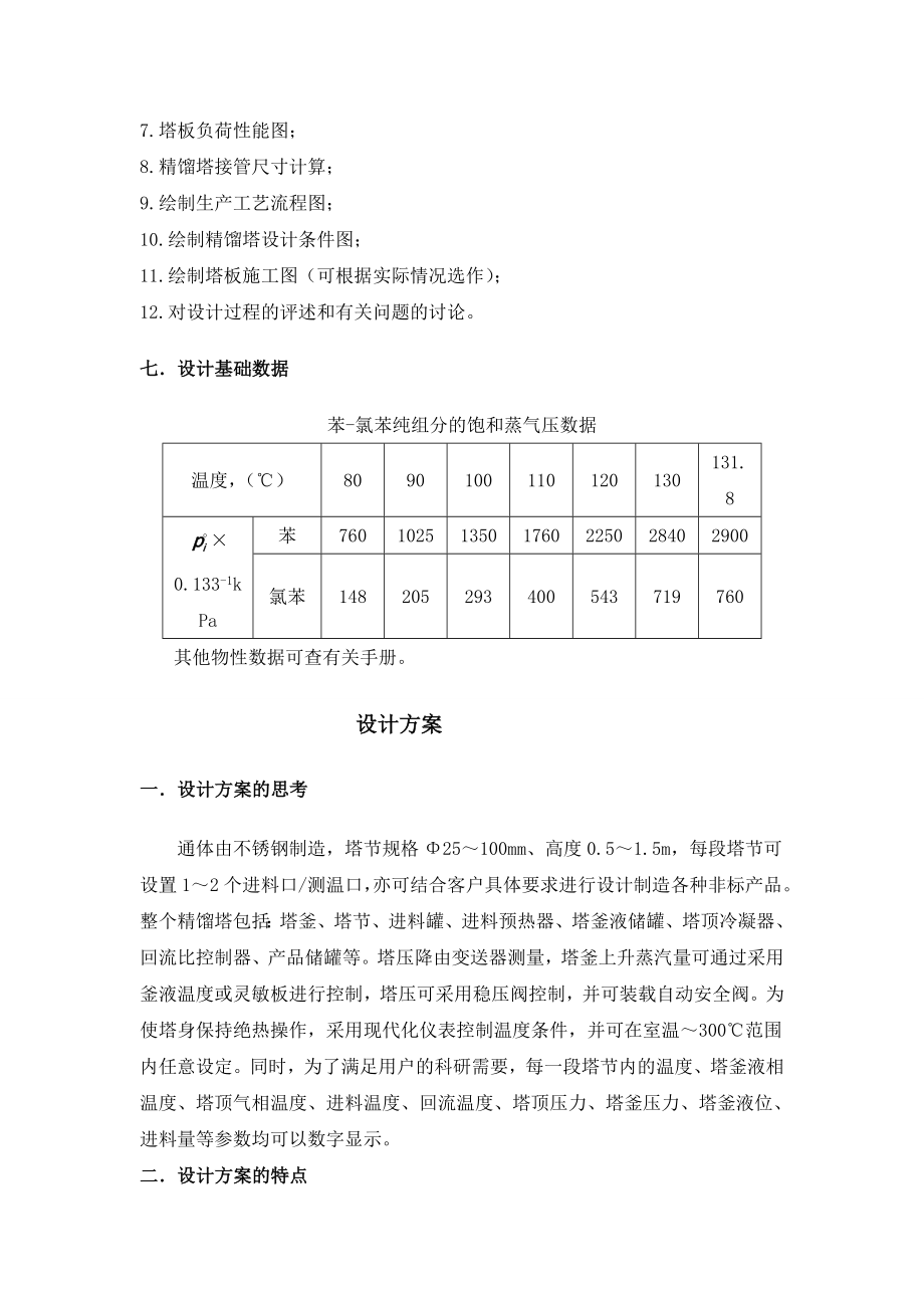 设计一座苯氯苯连续板式精馏塔毕业设计.doc_第2页