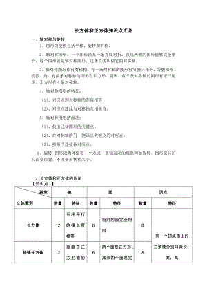 长方体和正方体知识点很全.doc